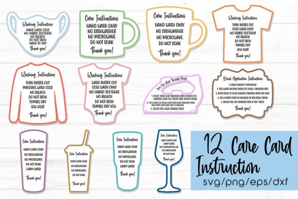Download Care Card Bundle Care Instructions SVG - Car Collection