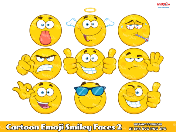 Download Cartoon Emoji Smiley Faces - Car Collection