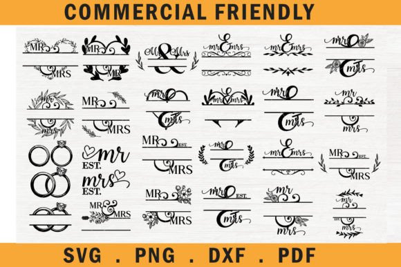Download Mr and Mrs Monogram Bundle SVG,wedding - Wedding Collection
