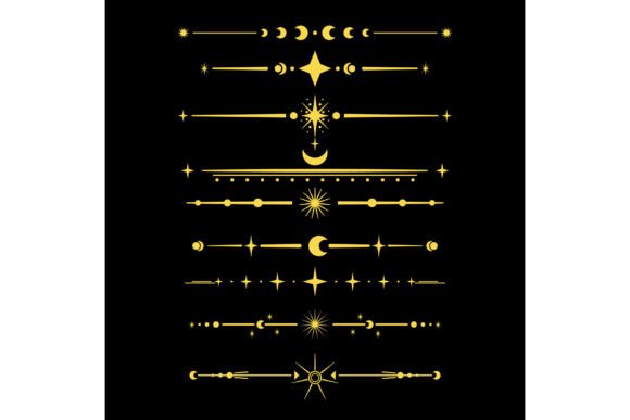 Download Celestial Divider Border Set Cartoon - Car Collection