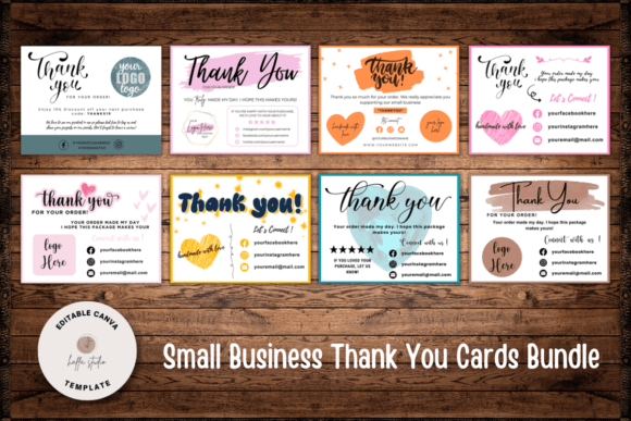 Download 8 Small Business Thank You Cards Bundle - Car Collection