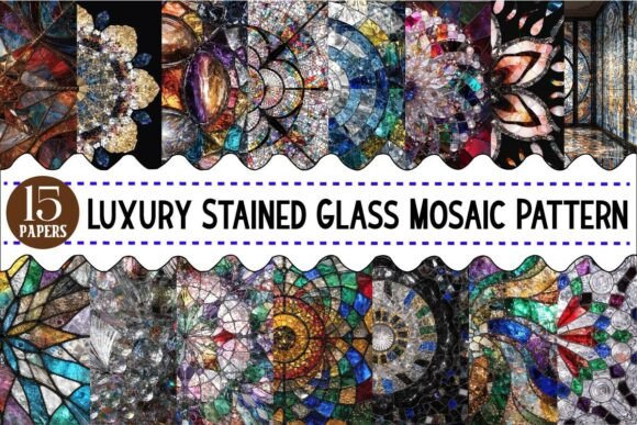 Download Luxury Stained Glass Mosaic Pattern - Luxury Collection