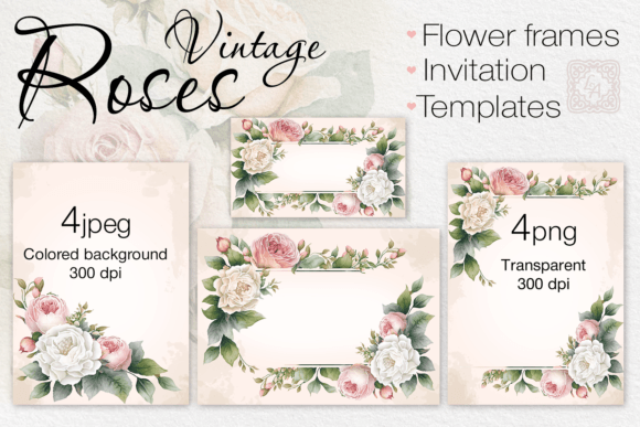 Download Flower Cards, Print Templates PNG, JPEG - Car Collection