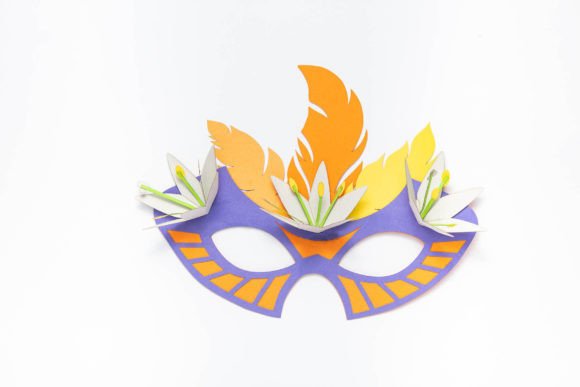Download Carnival Mask - Lilies and Feathers - Car Collection