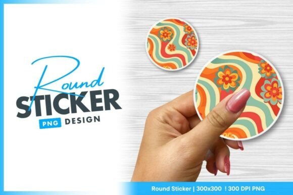 Download Retro Flower Power Circular Graphic - Circular graphic Collection
