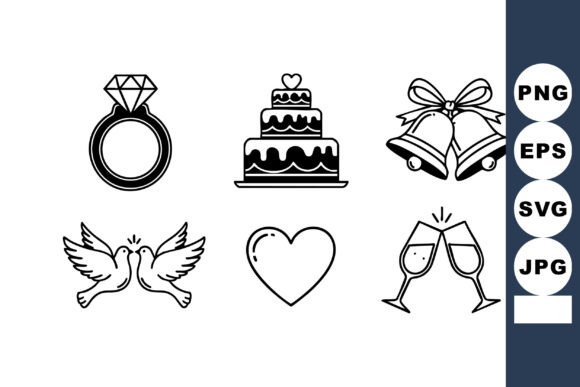 Download Wedding Symbols Collection with Ring Cak - Wedding Collection